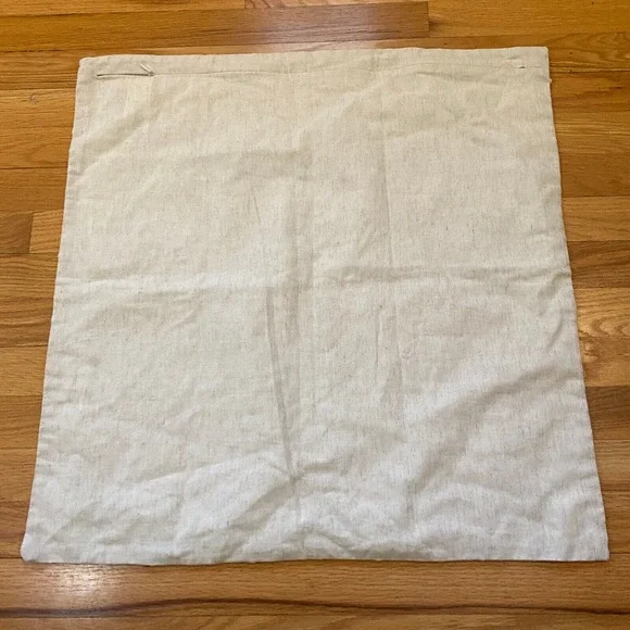 NWOT Pottery Barn Pillow Cover 24" Square Cotton Linen Beige Gray Textured Boho
